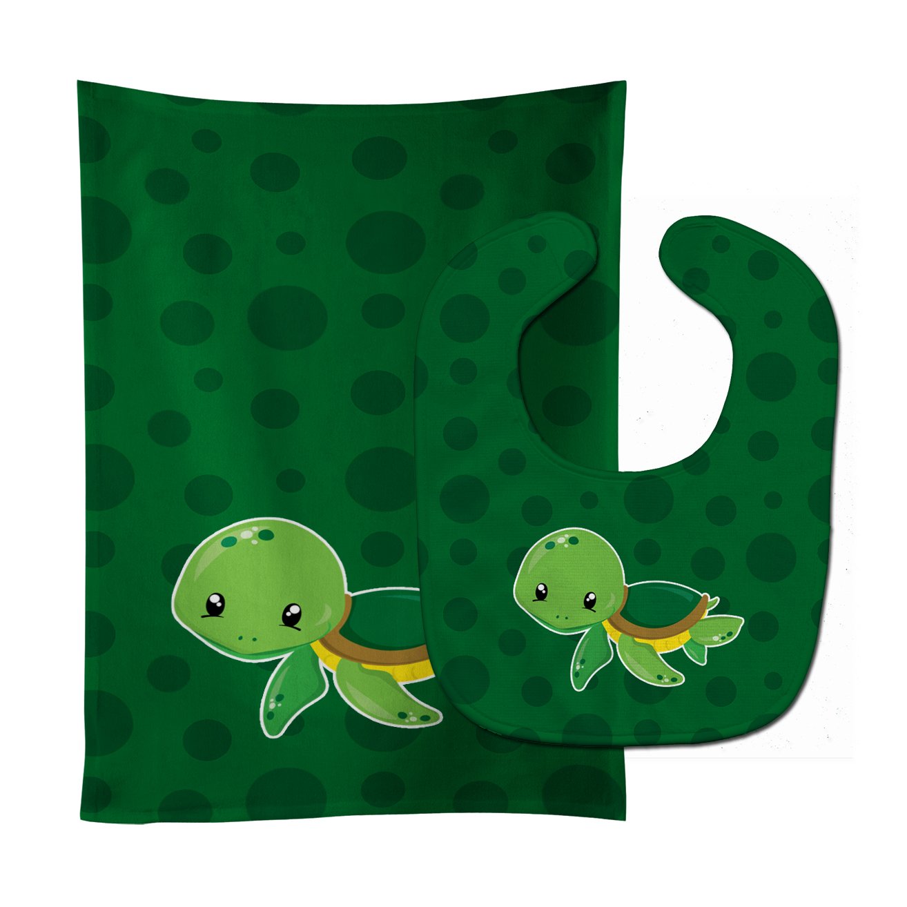 Nautical Turtle Baby Bib & Burp Cloth Easy-Clean Baby Bib Baby Feeding Accessory Baby Mealtime Essential