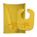 Nautical Starfish Baby Bib & Burp Cloth Easy-Clean Baby Bib Baby Feeding Accessory Baby Mealtime Essential