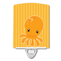 Nautical Octopus Ceramic Night Light Compact, UL-Certified, Ideal for Bedroom, Bathroom, Nursery, Hallway, Kitchen, 6x4x3, Multicolor