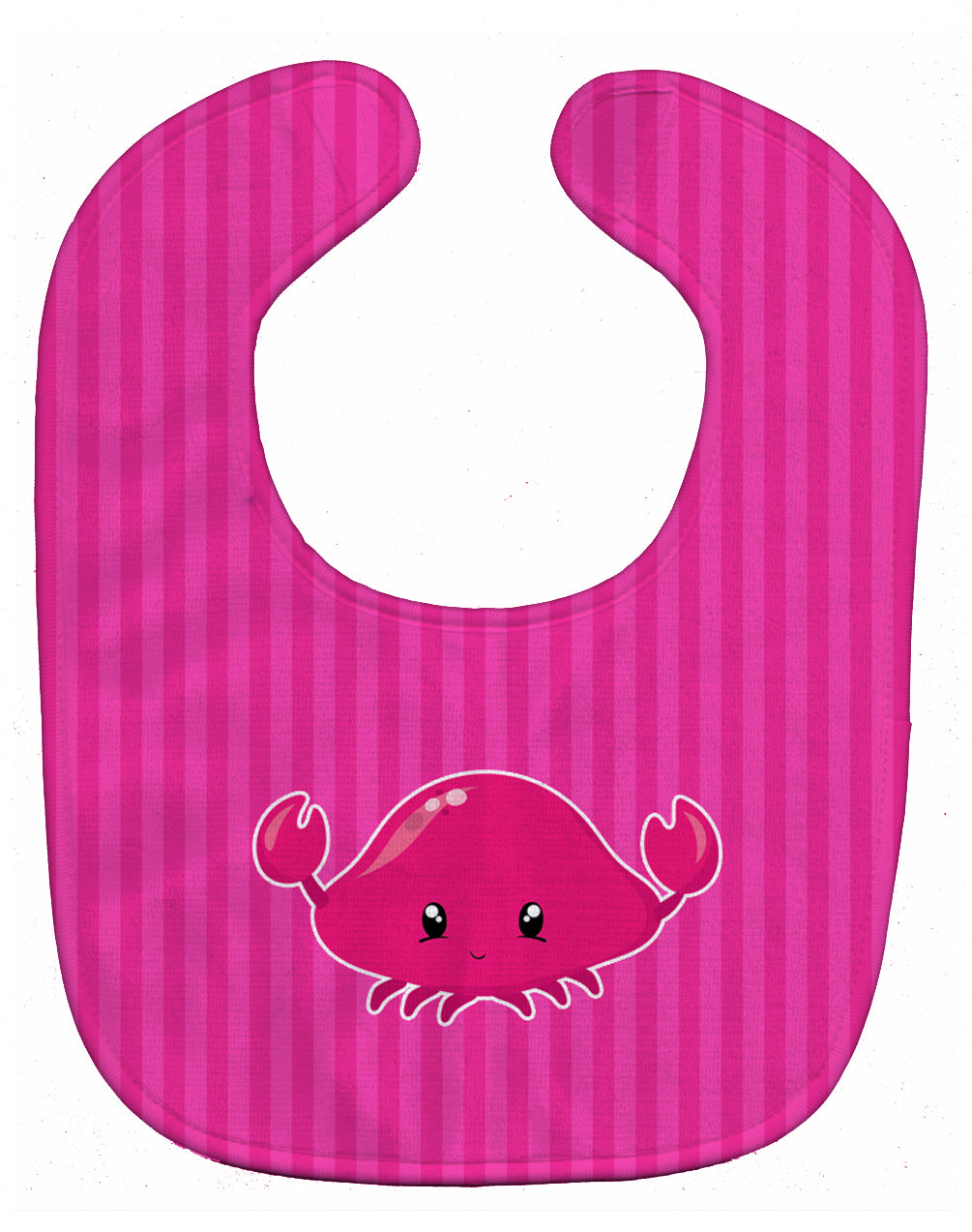 Nautical Pink Crab Baby Bib Easy-Clean Baby Bib Baby Feeding Accessory Baby Mealtime Essential, 10 x 13, Multicolor