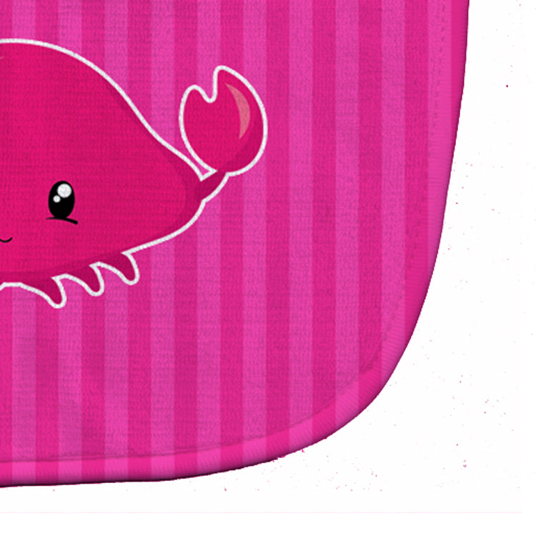 Nautical Pink Crab Baby Bib Easy-Clean Baby Bib Baby Feeding Accessory Baby Mealtime Essential, 10 x 13, Multicolor