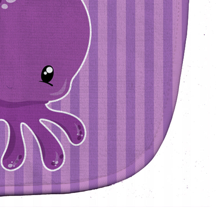Nautical Purple Octopus Baby Bib Easy-Clean Baby Bib Baby Feeding Accessory Baby Mealtime Essential, 10 x 13, Multicolor