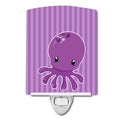 Nautical Purple Octopus Ceramic Night Light Compact, UL-Certified, Ideal for Bedroom, Bathroom, Nursery, Hallway, Kitchen, 6x4x3, Multicolor