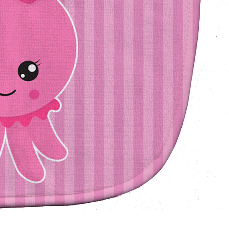 Nautical Pink Octopus #1 Baby Bib Easy-Clean Baby Bib Baby Feeding Accessory Baby Mealtime Essential, 10 x 13, Multicolor