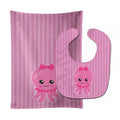 Nautical Pink Octopus #1 Baby Bib & Burp Cloth Easy-Clean Baby Bib Baby Feeding Accessory Baby Mealtime Essential