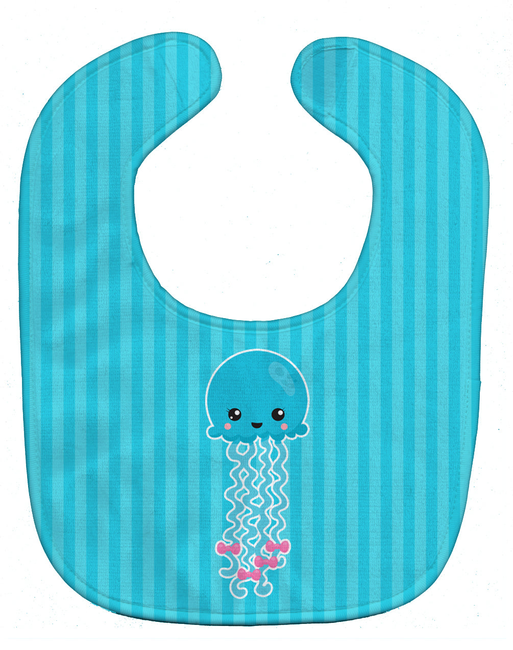Nautical Blue Jellyfish Baby Bib Easy-Clean Baby Bib Baby Feeding Accessory Baby Mealtime Essential, 10 x 13, Multicolor