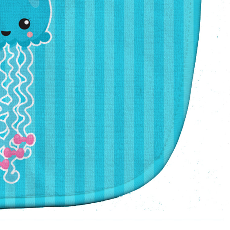 Nautical Blue Jellyfish Baby Bib Easy-Clean Baby Bib Baby Feeding Accessory Baby Mealtime Essential, 10 x 13, Multicolor