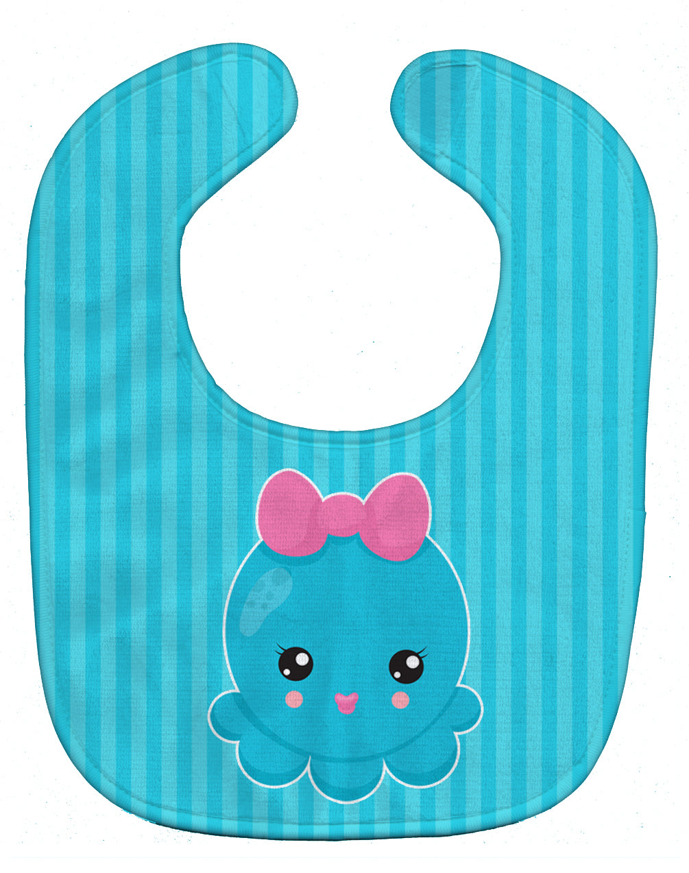 Nautical Blue Octopus Baby Bib Easy-Clean Baby Bib Baby Feeding Accessory Baby Mealtime Essential, 10 x 13, Multicolor