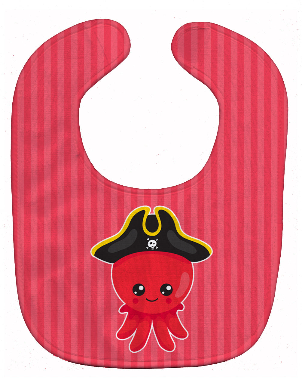 Nautical Pirate Octopus Baby Bib Easy-Clean Baby Bib Baby Feeding Accessory Baby Mealtime Essential, 10 x 13, Multicolor