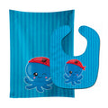 Nautical Pirate Octopus #2 Baby Bib & Burp Cloth Easy-Clean Baby Bib Baby Feeding Accessory Baby Mealtime Essential
