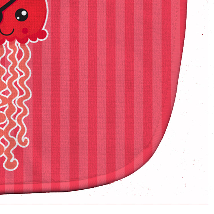 Nautical Pirate Jellyfish Red Baby Bib Easy-Clean Baby Bib Baby Feeding Accessory Baby Mealtime Essential, 10 x 13, Multicolor