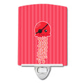 Nautical Pirate Jellyfish Red Ceramic Night Light Compact, UL-Certified, Ideal for Bedroom, Bathroom, Nursery, Hallway, Kitchen, 6x4x3, Multicolor