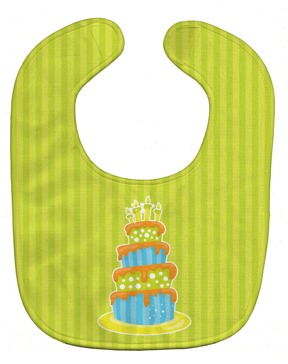 Nautical Bithday Cake Baby Bib Easy-Clean Baby Bib Baby Feeding Accessory Baby Mealtime Essential, 10 x 13, Multicolor