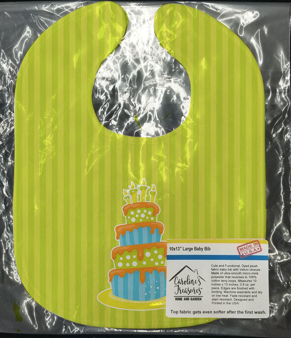 Nautical Bithday Cake Baby Bib Easy-Clean Baby Bib Baby Feeding Accessory Baby Mealtime Essential, 10 x 13, Multicolor