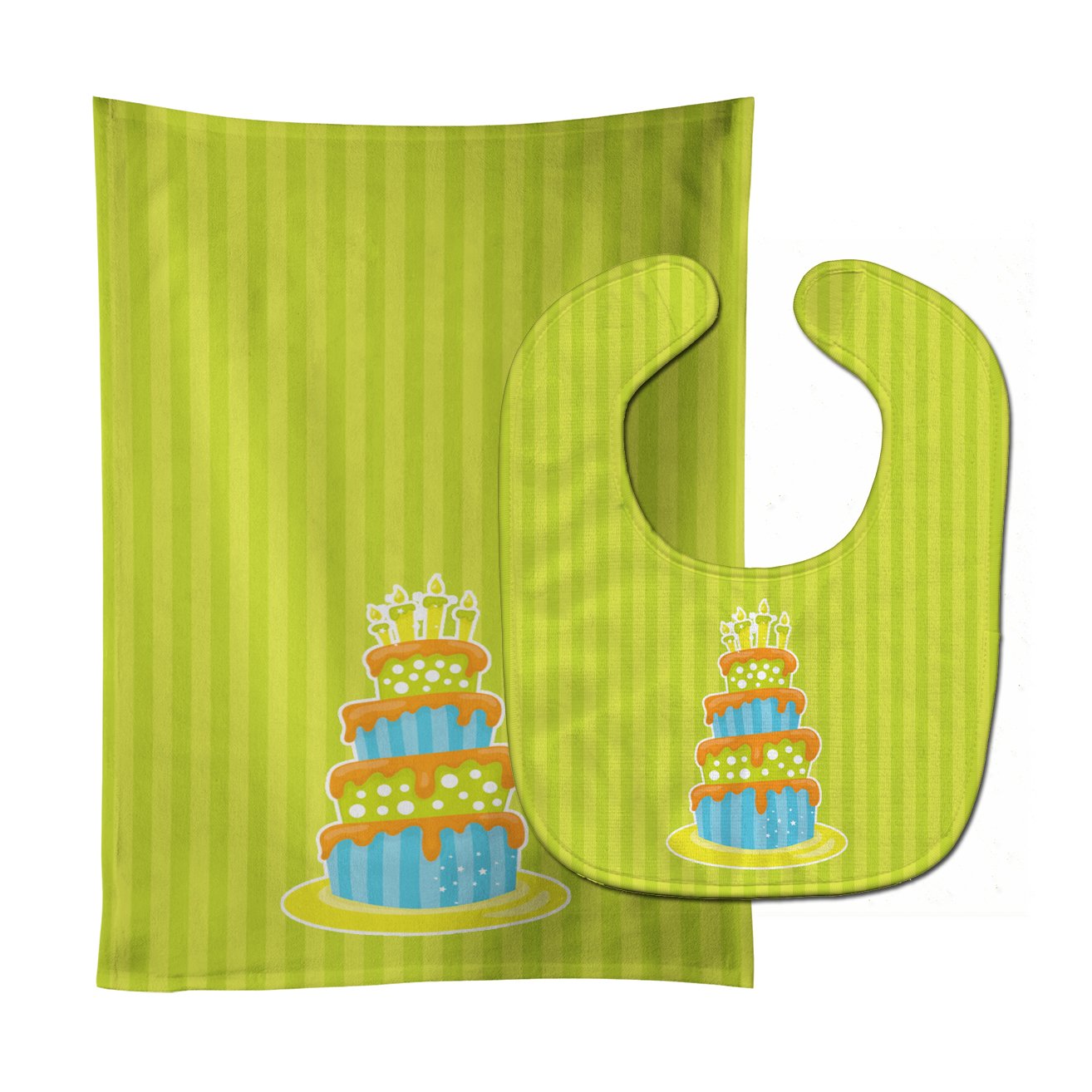 Nautical Bithday Cake Baby Bib & Burp Cloth Easy-Clean Baby Bib Baby Feeding Accessory Baby Mealtime Essential