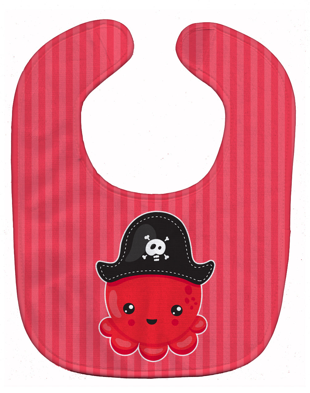 Nautical Pirate Octopus Red Baby Bib Easy-Clean Baby Bib Baby Feeding Accessory Baby Mealtime Essential, 10 x 13, Multicolor