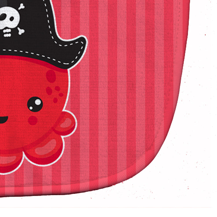 Nautical Pirate Octopus Red Baby Bib Easy-Clean Baby Bib Baby Feeding Accessory Baby Mealtime Essential, 10 x 13, Multicolor