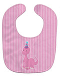 Dinosaur Pink Baby Bib Easy-Clean Baby Bib Baby Feeding Accessory Baby Mealtime Essential, 10 x 13, Multicolor
