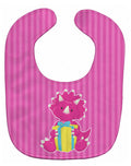 Dinosaur Pink #2 Baby Bib Easy-Clean Baby Bib Baby Feeding Accessory Baby Mealtime Essential, 10 x 13, Multicolor