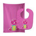 Dinosaur Pink #2 Baby Bib & Burp Cloth Easy-Clean Baby Bib Baby Feeding Accessory Baby Mealtime Essential