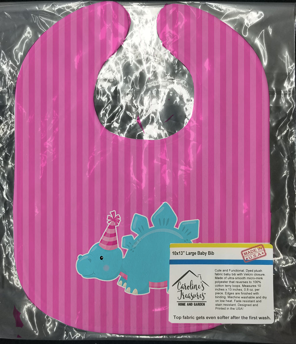 Dinosaur Pink #3 Baby Bib Easy-Clean Baby Bib Baby Feeding Accessory Baby Mealtime Essential, 10 x 13, Multicolor
