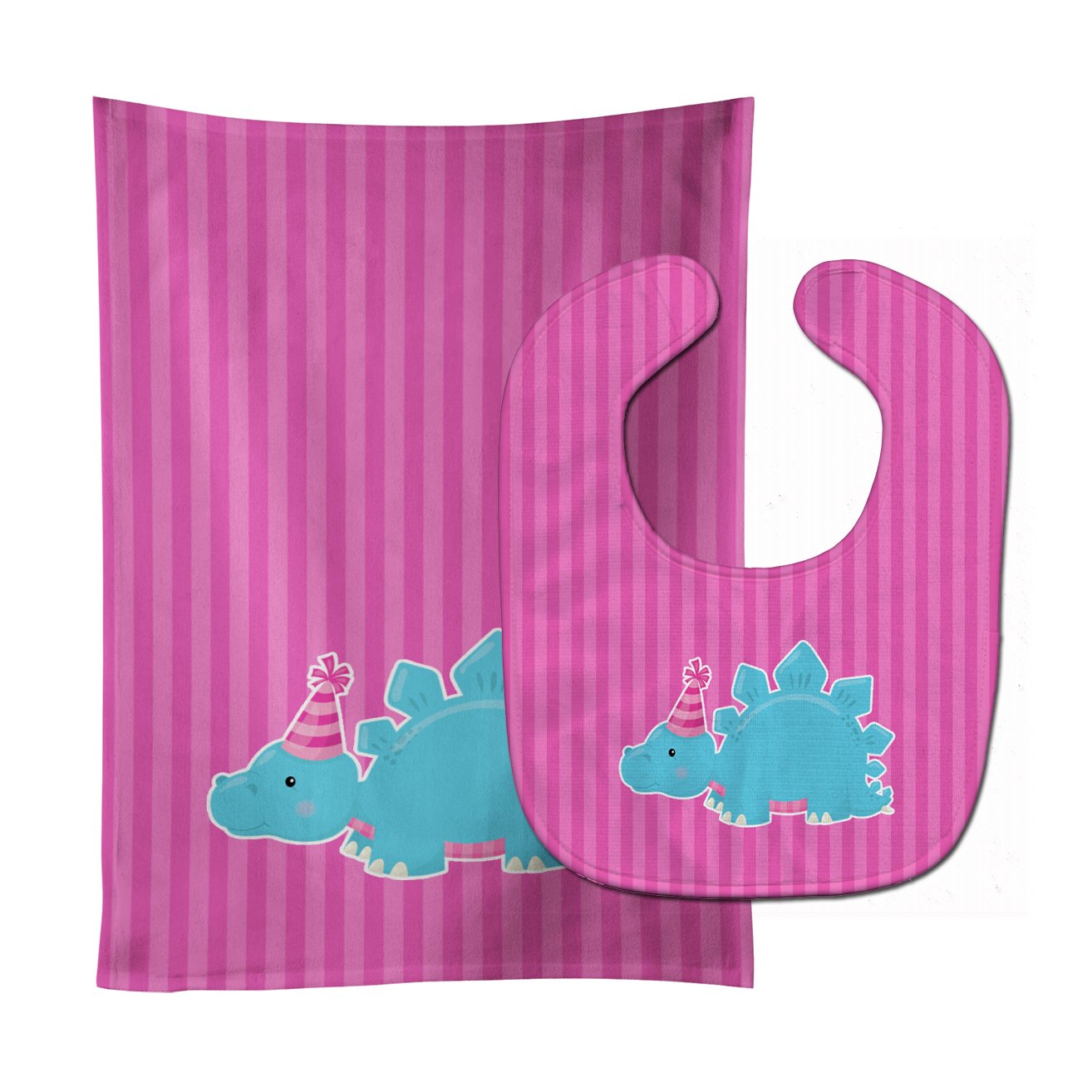 Dinosaur Pink #3 Baby Bib & Burp Cloth Easy-Clean Baby Bib Baby Feeding Accessory Baby Mealtime Essential