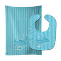 Dinosaur Blue #2 Baby Bib & Burp Cloth Easy-Clean Baby Bib Baby Feeding Accessory Baby Mealtime Essential