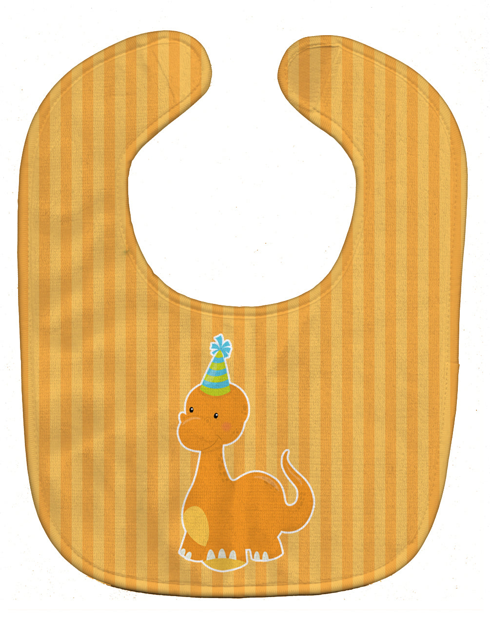 Dinosaur Orange Baby Bib Easy-Clean Baby Bib Baby Feeding Accessory Baby Mealtime Essential, 10 x 13, Multicolor