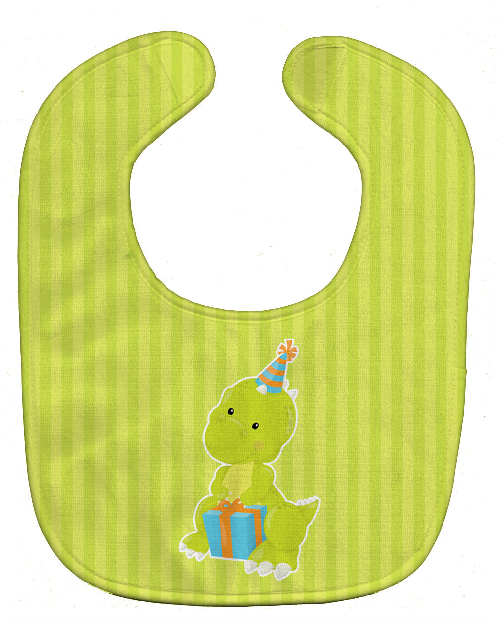 Dinosaur Green Baby Bib Easy-Clean Baby Bib Baby Feeding Accessory Baby Mealtime Essential, 10 x 13, Multicolor