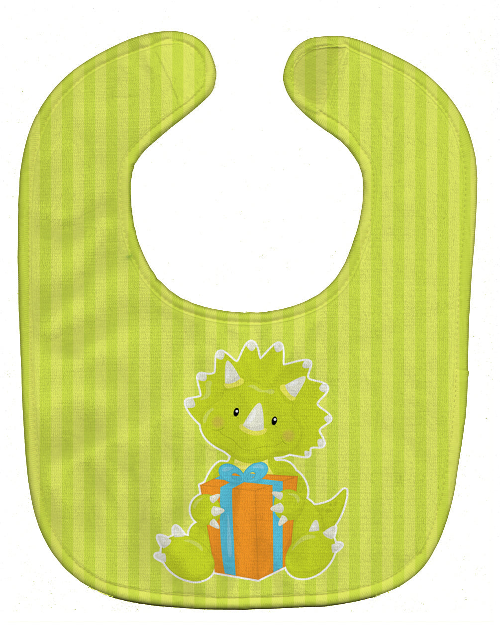 Dinosaur Green #2 Baby Bib Easy-Clean Baby Bib Baby Feeding Accessory Baby Mealtime Essential, 10 x 13, Multicolor