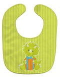 Dinosaur Green #2 Baby Bib Easy-Clean Baby Bib Baby Feeding Accessory Baby Mealtime Essential, 10 x 13, Multicolor