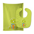 Dinosaur Green #2 Baby Bib & Burp Cloth Easy-Clean Baby Bib Baby Feeding Accessory Baby Mealtime Essential