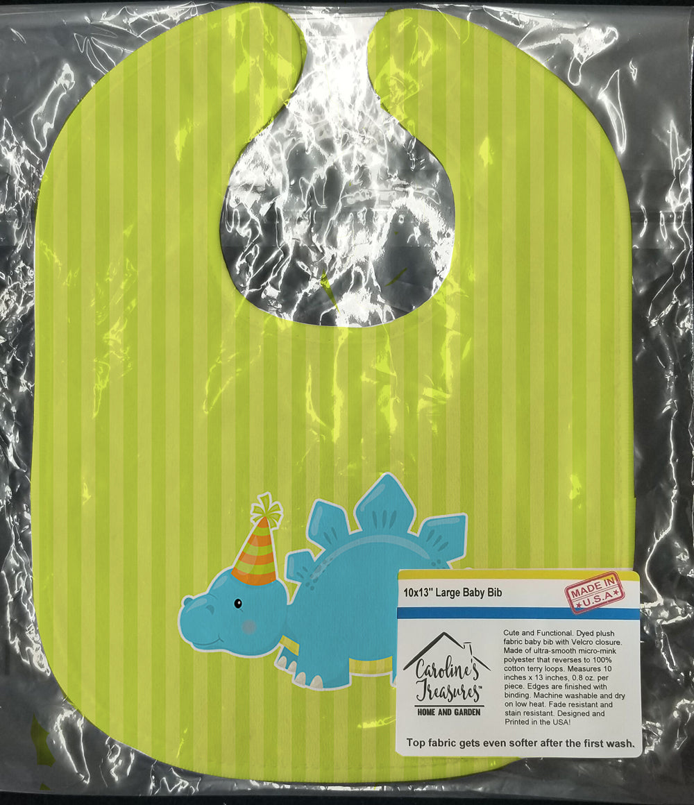 Dinosaur Green #3 Baby Bib Easy-Clean Baby Bib Baby Feeding Accessory Baby Mealtime Essential, 10 x 13, Multicolor