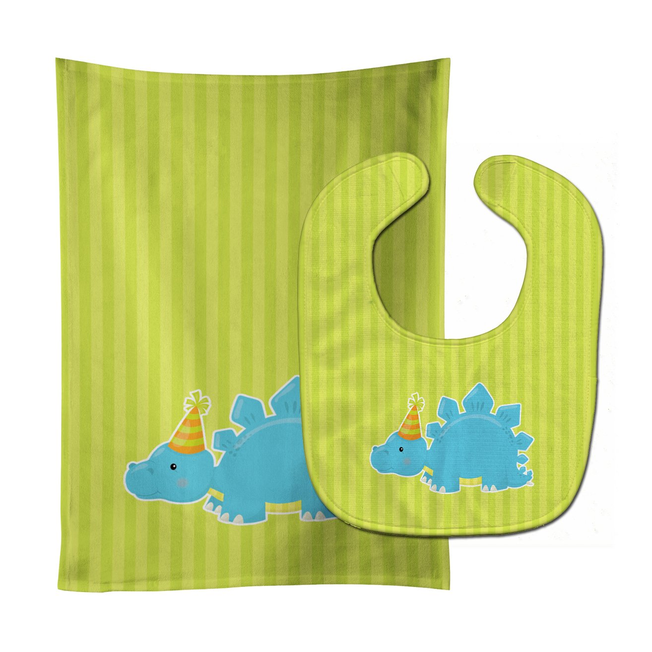 Dinosaur Green #3 Baby Bib & Burp Cloth Easy-Clean Baby Bib Baby Feeding Accessory Baby Mealtime Essential