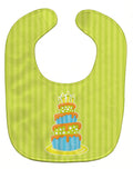Dinosaur Birthday Cake Baby Bib Easy-Clean Baby Bib Baby Feeding Accessory Baby Mealtime Essential, 10 x 13, Multicolor
