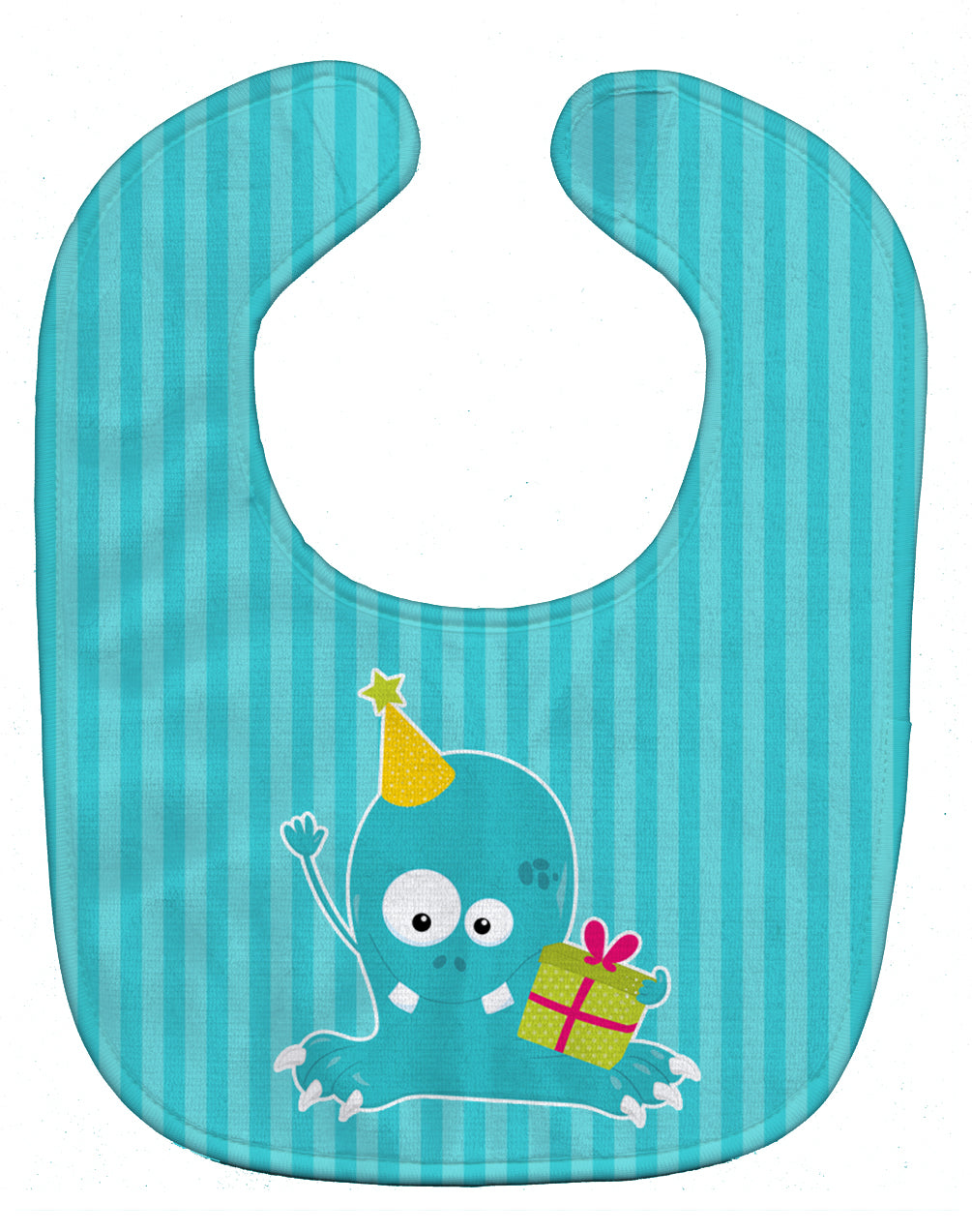 Birthday Monster Blue Baby Bib Easy-Clean Baby Bib Baby Feeding Accessory Baby Mealtime Essential, 10 x 13, Multicolor
