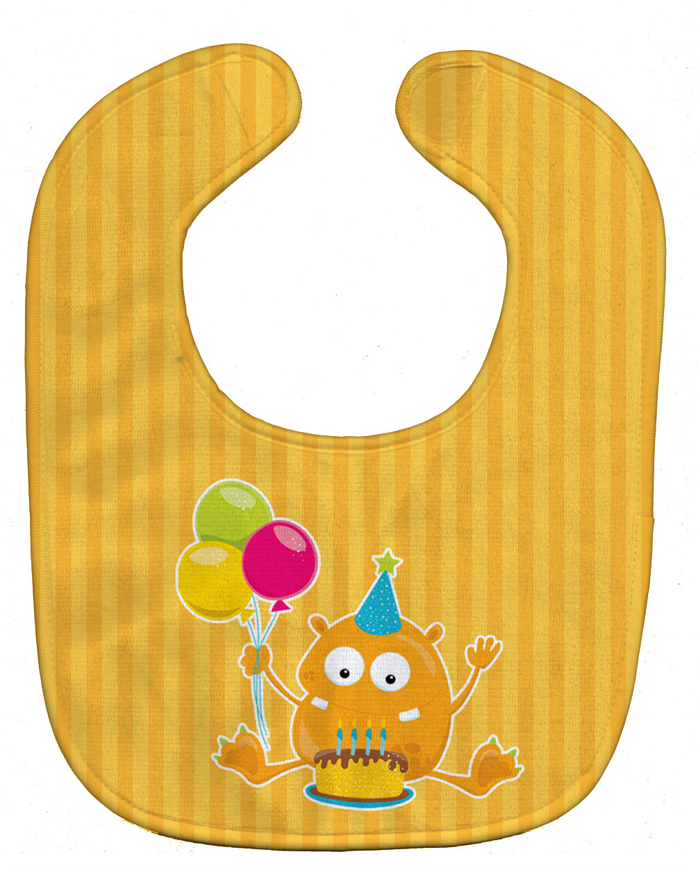 Birthday Monster Orange Baby Bib Easy-Clean Baby Bib Baby Feeding Accessory Baby Mealtime Essential, 10 x 13, Multicolor