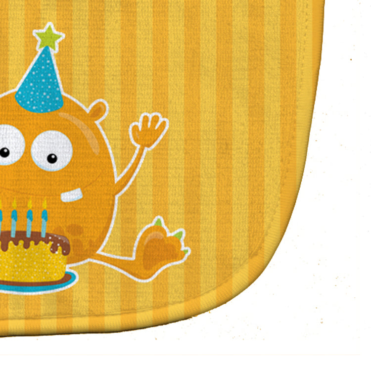 Birthday Monster Orange Baby Bib Easy-Clean Baby Bib Baby Feeding Accessory Baby Mealtime Essential, 10 x 13, Multicolor