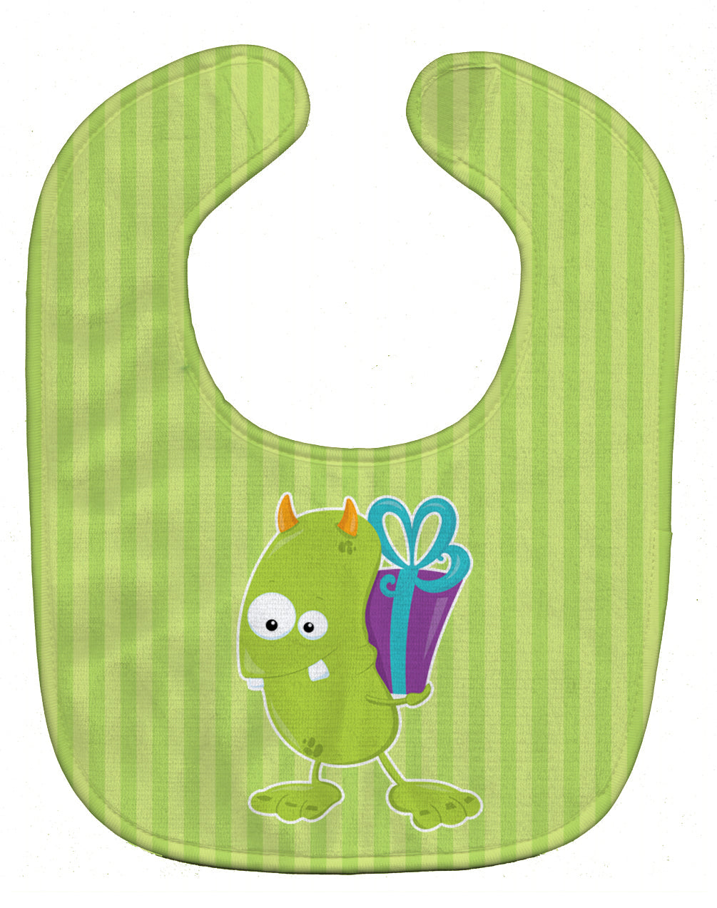 Birthday Monster Green Baby Bib Easy-Clean Baby Bib Baby Feeding Accessory Baby Mealtime Essential, 10 x 13, Multicolor