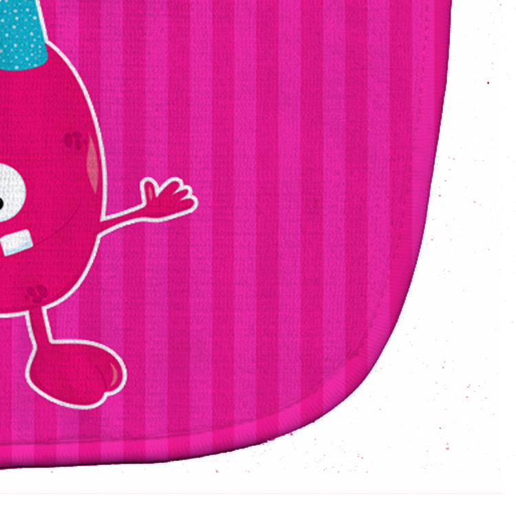 Birthday Monster Pink Baby Bib Easy-Clean Baby Bib Baby Feeding Accessory Baby Mealtime Essential, 10 x 13, Multicolor