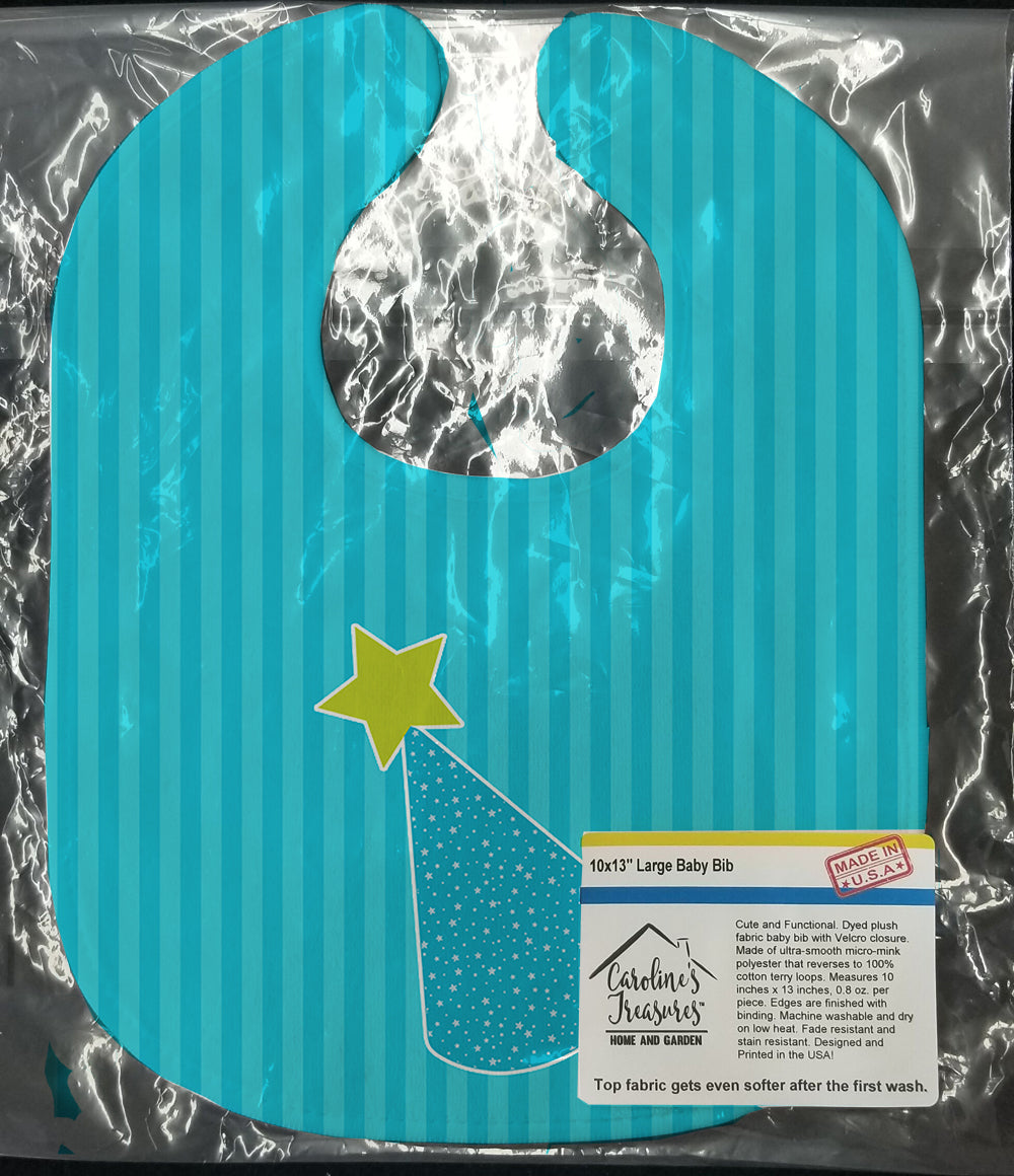 Birthday Hat Baby Bib Easy-Clean Baby Bib Baby Feeding Accessory Baby Mealtime Essential, 10 x 13, Multicolor