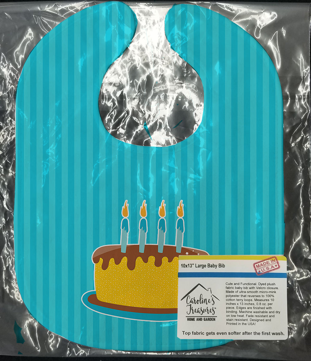 Birthday Cake Baby Bib Easy-Clean Baby Bib Baby Feeding Accessory Baby Mealtime Essential, 10 x 13, Multicolor