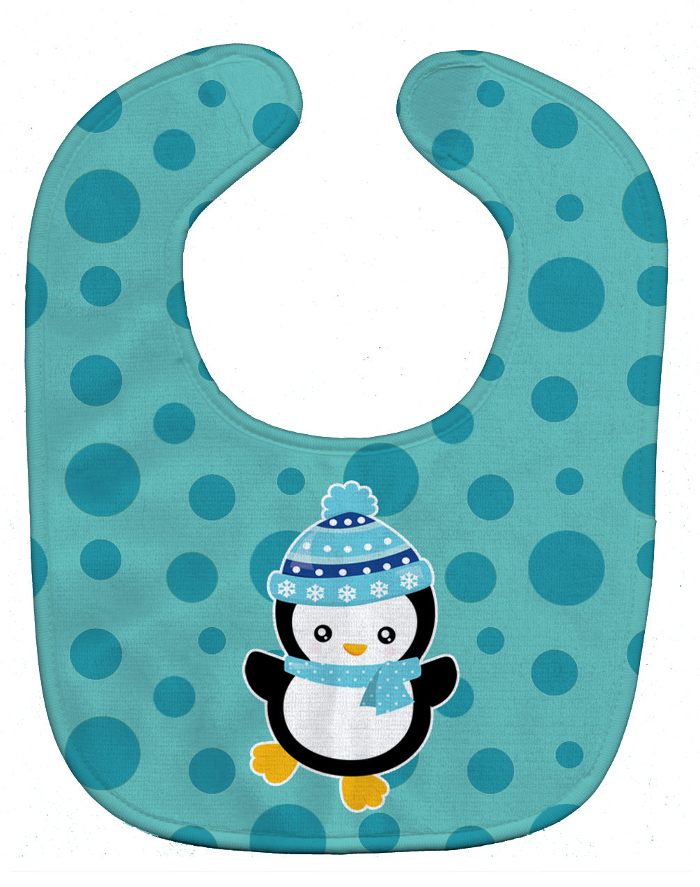 Christmas Penquin #2 Baby Bib Easy-Clean Baby Bib Baby Feeding Accessory Baby Mealtime Essential, 10 x 13, Multicolor