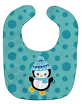 Christmas Penquin #2 Baby Bib Easy-Clean Baby Bib Baby Feeding Accessory Baby Mealtime Essential, 10 x 13, Multicolor