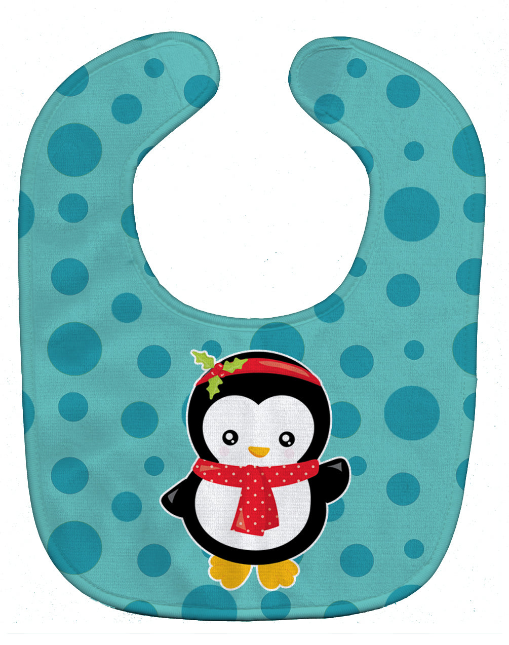 Christmas Penquin #3 Baby Bib Easy-Clean Baby Bib Baby Feeding Accessory Baby Mealtime Essential, 10 x 13, Multicolor