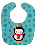 Christmas Penquin #3 Baby Bib Easy-Clean Baby Bib Baby Feeding Accessory Baby Mealtime Essential, 10 x 13, Multicolor