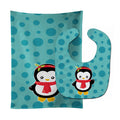 Christmas Penquin #3 Baby Bib & Burp Cloth Easy-Clean Baby Bib Baby Feeding Accessory Baby Mealtime Essential