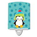 Christmas Penquin #4 Ceramic Night Light Compact, UL-Certified, Ideal for Bedroom, Bathroom, Nursery, Hallway, Kitchen, 6x4x3, Multicolor