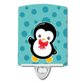 Christmas Penquin #5 Ceramic Night Light Compact, UL-Certified, Ideal for Bedroom, Bathroom, Nursery, Hallway, Kitchen, 6x4x3, Multicolor