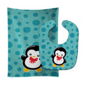 Christmas Penquin #5 Baby Bib & Burp Cloth Easy-Clean Baby Bib Baby Feeding Accessory Baby Mealtime Essential